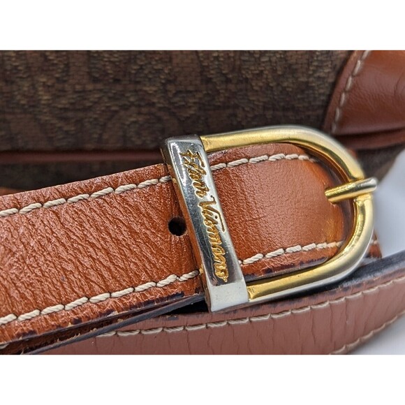 Vintage Flavi Vismano Leather Front Pocket Crossbody Purse - Picture 10 of 16